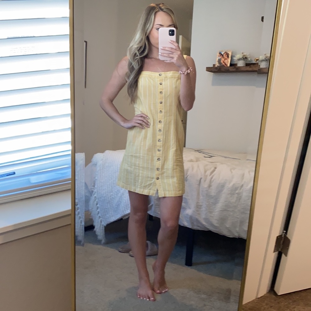 Yellow striped dress